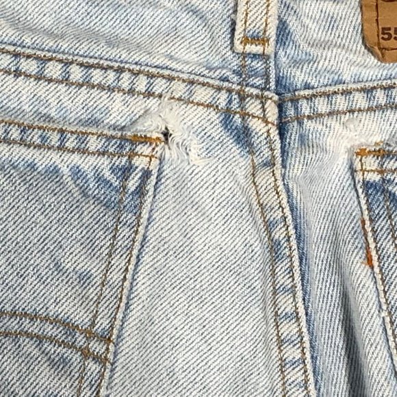 Vintage LEVI’S Mens Jeans Sz 36x30 Orange Tab 550 Relaxed Tapered Light Wash 90s - Picture 10 of 12